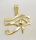 Gold eye of horus pendant