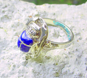 Scarab Ring sterling silver