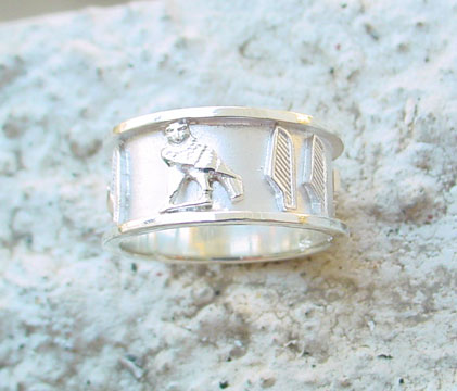 Silver cartouche ring