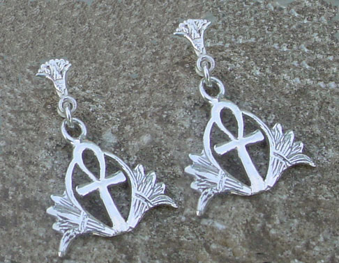 Silver Lotus Earrings