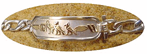 Cartouche Bracelet gold hieroglyphs